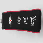 ゴルフヘッドカバーベージュカスタム誕生日言葉、ギフト ゴルフヘッドカバー (正面)