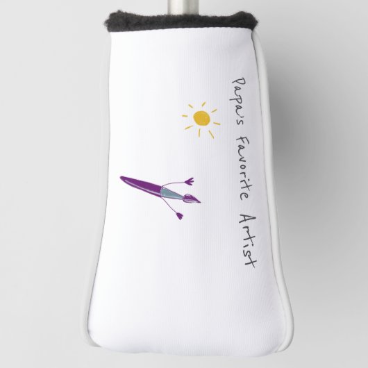 ゴルフヘッドカバー上の子供のアートワーク ゴルフヘッドカバー (回転90)