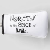 ゴルフヘッドカバー白い品種は人生のスパイス ゴルフヘッドカバー (正面)