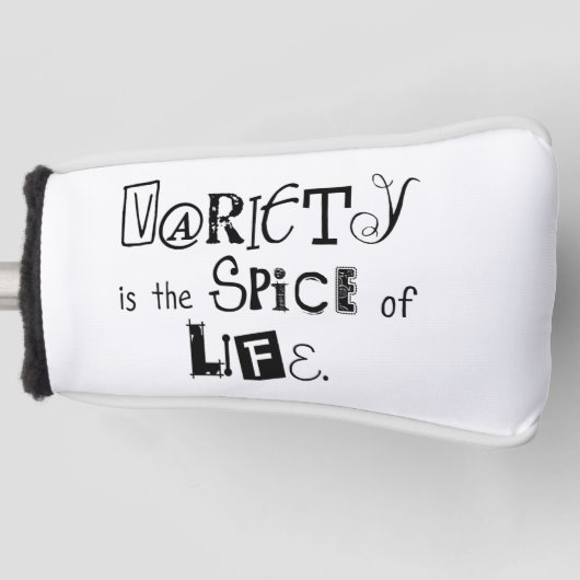 ゴルフヘッドカバー白い品種は人生のスパイス ゴルフヘッドカバー (正面)