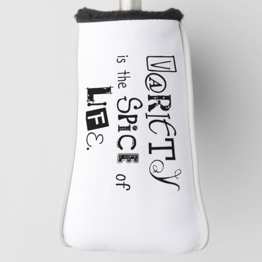 ゴルフヘッドカバー白い品種は人生のスパイス ゴルフヘッドカバー (回転90)