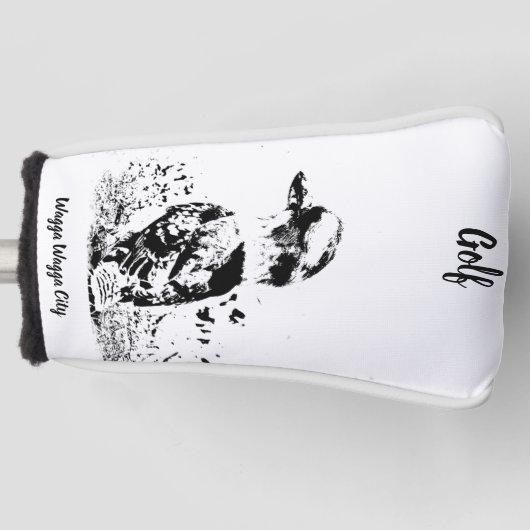 ゴルフヘッドカバー、パター。 ゴルフヘッドカバー (正面)