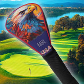 ゴルフヘッドカバー – 愛国のワシ+アメリカ&モノグラム