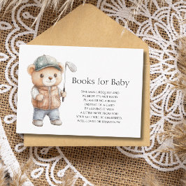 ゴルフベア パーティー ベビーシャワーのためのBaby Books エンクロージャーカード