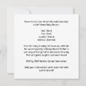ゴルフベイビーシャワーの招待状 招待状 (裏面)