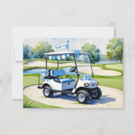 ゴルフベイビーシャワーボーイのテーマ サンキューカード
