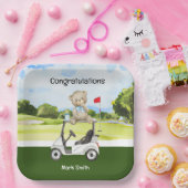 ゴルフベビーおめでとう誕生日ベビーシャワーボーイ ペーパープレート (パーティー)