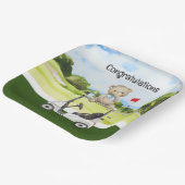 ゴルフベビーおめでとう誕生日ベビーシャワーボーイ ペーパープレート (傾斜あり)