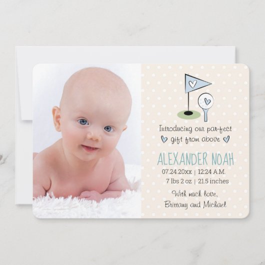 ゴルフベビーアナウンスボーイ 案内状 (正面)