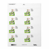 ゴルフベビーゴルフ場のゴルフカートに座る ラベル (フルシート)