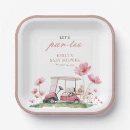 ゴルフベビーシャワーパーティーの紙皿 Let's Par-tee ペーパープレート