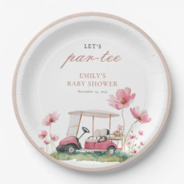 ゴルフベビーシャワーパーティーの紙皿 Let's Par-tee ペーパープレート