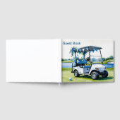 ゴルフベビーシャワーボーイをテーマにした ゲストブック (全面)