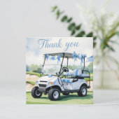 ゴルフベビーシャワーボーイをテーマにした サンキューカード (スタンド正面)