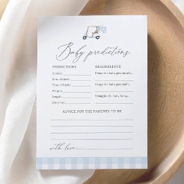 ゴルフベビーシャワー予測とアドバイス 招待状