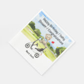 ゴルフベビーシャワー/誕生日/おめでとう スタンダードランチョンナプキン (角)