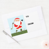 ゴルフホリデーギフトラベル 長方形シール (封筒)