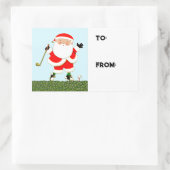 ゴルフホリデーギフトラベル 長方形シール (バッグ)