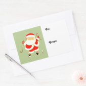 ゴルフホリデーギフトラベル 長方形シール (封筒)