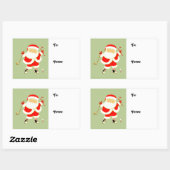 ゴルフホリデーギフトラベル 長方形シール (シート)