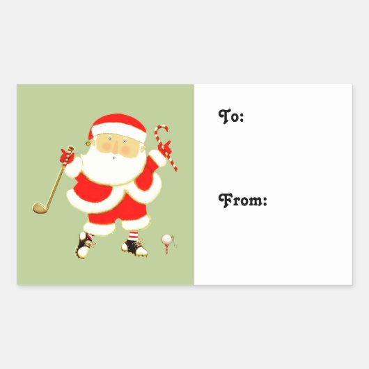 ゴルフホリデーギフトラベル 長方形シール (正面)