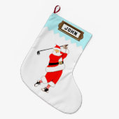 ゴルフホリデーギフト ラージクリスマスストッキング (正面 (吊り時))