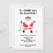 ゴルフホリデーパーティーの招待状 招待状 (正面)