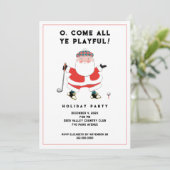 ゴルフホリデーパーティーの招待状 招待状 (スタンド正面)