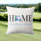 ゴルフホームブルーゴルフカートハートファミリー名 クッション