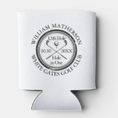 ゴルフホールインワンクラシックパーソナライズされたー 缶クーラー (裏面)