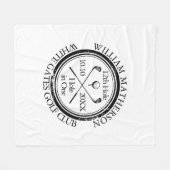 ゴルフホールインワンクラシックフリースパーソナライズされた空白の フリースブランケット (正面(横))