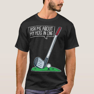 ゴルフホールインワンクラブコースゴルファーTee golfing go Tシャツ