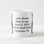ゴルフホールインワン記念のカスタマイズ可能 ジャンボコーヒーマグカップ (正面)