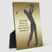 ゴルフホールインワン記念カスタマイズ可能 フォトプラーク (側面)