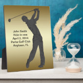ゴルフホールインワン記念カスタマイズ可能 フォトプラーク (側面)