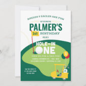 ゴルフホールインワン誕生日招待状 招待状 (正面)