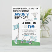 ゴルフホールインワン誕生日招待状 招待状 (スタンド正面)