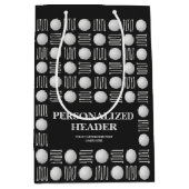 ゴルフボエレガントモダンール&ティーブラックノワール ミディアムペーパーバッグ (正面)