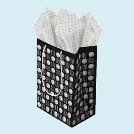 ゴルフボエレガントモダンール&ティーブラックノワール ミディアムペーパーバッグ