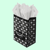 ゴルフボエレガントモダンール&ティーブラックノワール ミディアムペーパーバッグ