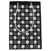 ゴルフボエレガントモダンール&ティーブラックノワール ミディアムペーパーバッグ (正面)