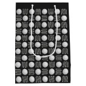 ゴルフボエレガントモダンール&ティーブラックノワール ミディアムペーパーバッグ (裏面)