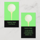 ゴルフボカスタムール両面グリーンとブラック 名刺 (正面/裏面)