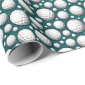ゴルフボクールールのタイル張りスポーツパターン ラッピングペーパー (ロールコーナー)