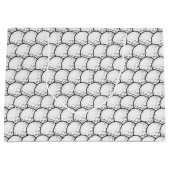 ゴルフボクールールスポーツのタイル模様 ラージペーパーバッグ (正面)