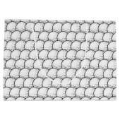 ゴルフボクールールスポーツのタイル模様 ラージペーパーバッグ (裏面)