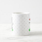 ゴルフボストンテリア（黒）かわいい犬 コーヒーマグカップ (中央)