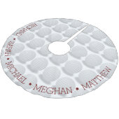 ゴルフボパーソナライズされたールのパターン ブラッシュドポリエステルツリースカート (アングル)