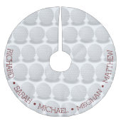 ゴルフボパーソナライズされたールのパターン ブラッシュドポリエステルツリースカート (正面)