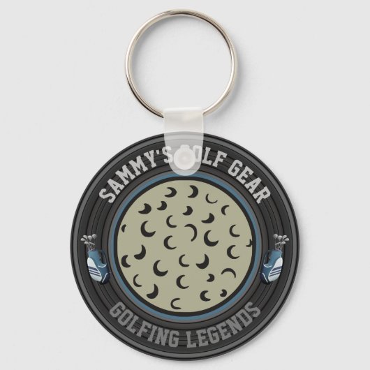 ゴルフボパーソナライズされたールキーチェーン キーホルダー (正面)